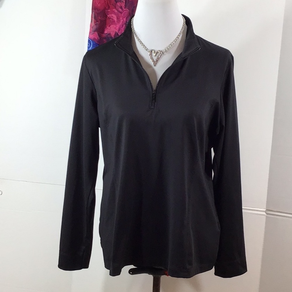 EP Pro black zip neck pullover top XL